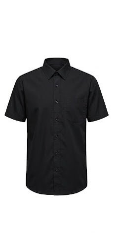 Camisa preta personalizada para uniforme profissional